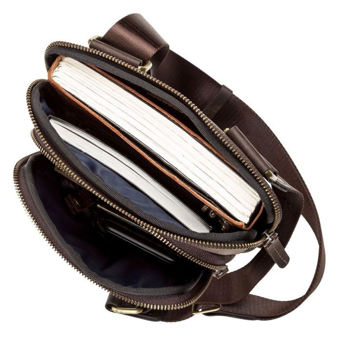 Сумка Shvigel Кожаная Коричневая (11091) изображение 6