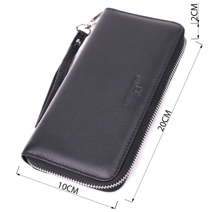 Гаманець ST Leather З натуральної шкіри Чорний (22559) зображення 3