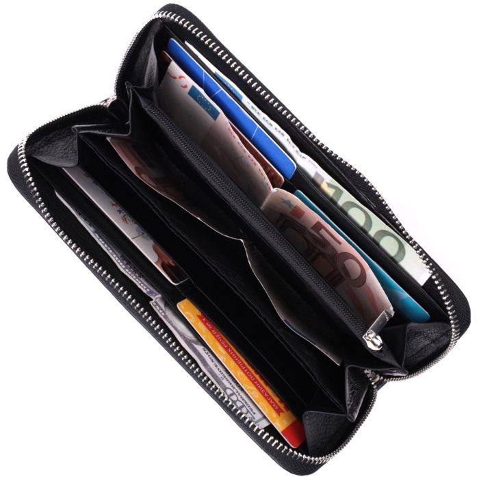 Гаманець ST Leather З натуральної шкіри Чорний (22559) зображення 6
