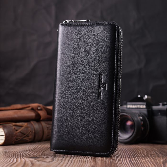 Гаманець ST Leather З натуральної шкіри Чорний (22559) зображення 7