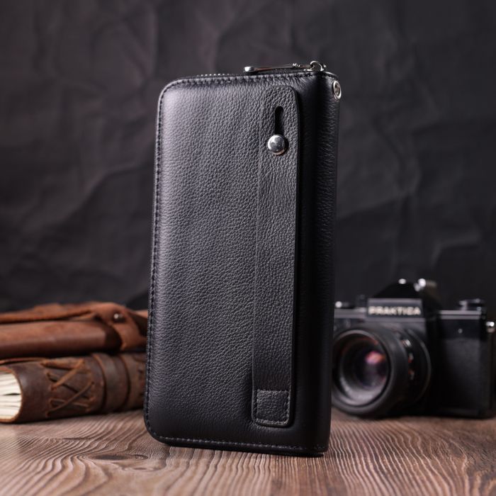 Гаманець ST Leather З натуральної шкіри Чорний (22559) зображення 8
