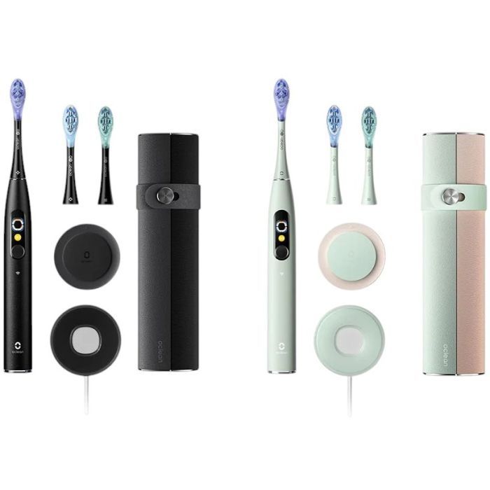 Електрична зубна щітка Oclean X Ultra 20 S Duo Set Green+Black (6970810557152) зображення 7