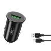 Зарядное устройство XO USB QC3.0 18W + cable USB to Micro 5P black (TZ12-M-BK) изображение 3