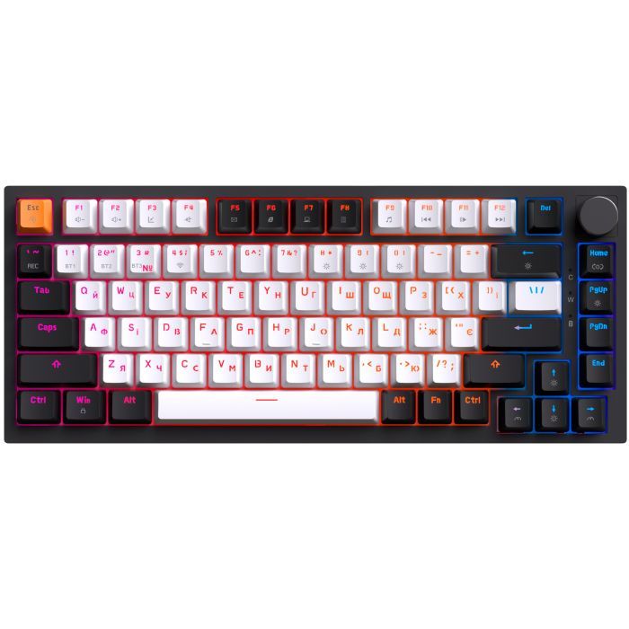 Клавіатура GamePro Asgard Valhalla MK160W Pro 75 RGB Wireless/Bluetooth/USB White (MK160W Pro) зображення 2
