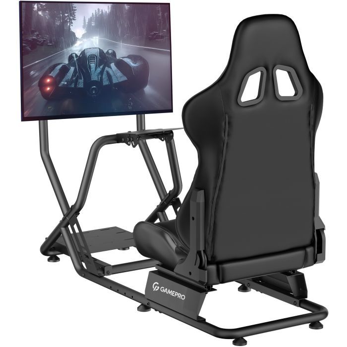 Кресло игровое GamePro RS115 з кокпітом кріплення для керма та педалей Black (RS115) изображение 3