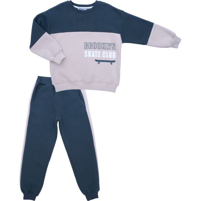 Спортивный костюм детский Smile на флисе (4228-134B-gray)