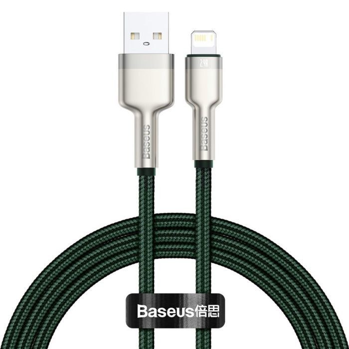 Дата кабель USB 2.0 AM to Lightning 1.0m 2.4A metal purple Baseus (CALJK-A05)
