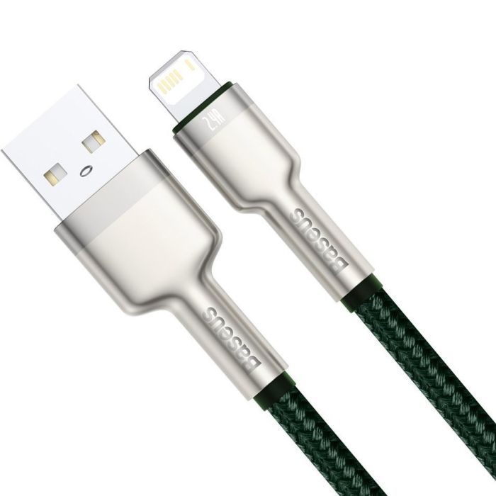 Дата кабель USB 2.0 AM to Lightning 1.0m 2.4A metal purple Baseus (CALJK-A05) зображення 2