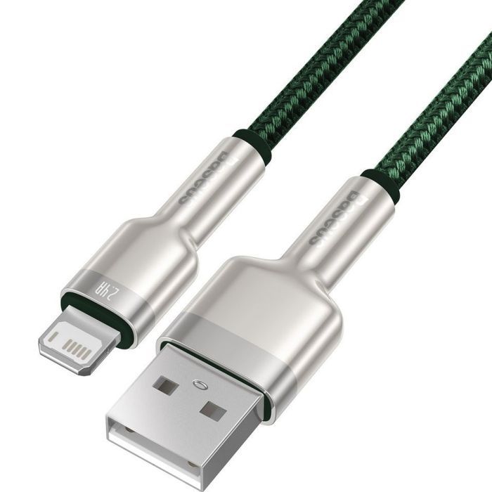 Дата кабель USB 2.0 AM to Lightning 1.0m 2.4A metal purple Baseus (CALJK-A05) зображення 3