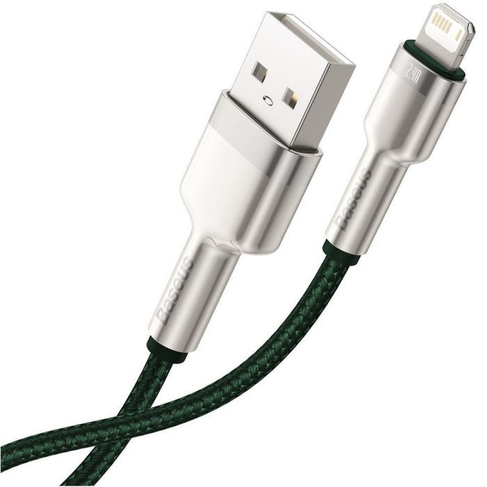 Дата кабель USB 2.0 AM to Lightning 1.0m 2.4A metal purple Baseus (CALJK-A05) зображення 4