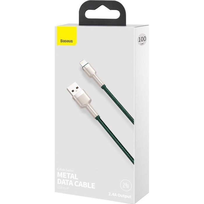 Дата кабель USB 2.0 AM to Lightning 1.0m 2.4A metal purple Baseus (CALJK-A05) зображення 5