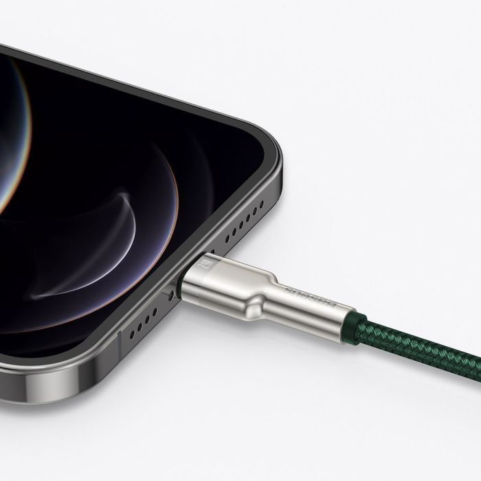 Дата кабель USB 2.0 AM to Lightning 1.0m 2.4A metal purple Baseus (CALJK-A05) зображення 6
