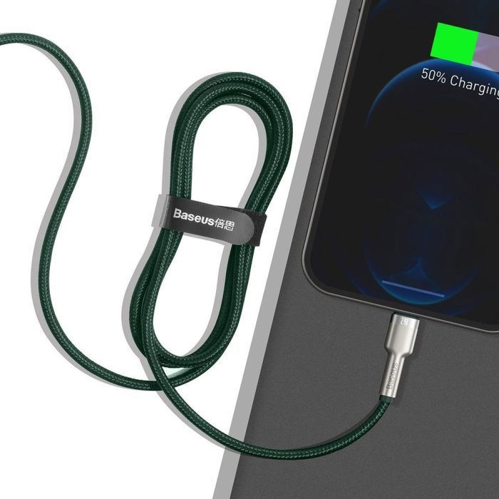 Дата кабель USB 2.0 AM to Lightning 1.0m 2.4A metal purple Baseus (CALJK-A05) зображення 7