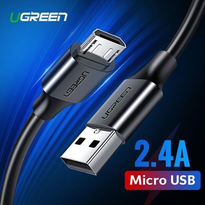 Дата кабель USB 2.0 AM to Micro 5P 0.25m 2A US289 black Ugreen (60134) изображение 2