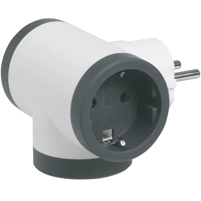 Сетевой разветвитель LEGRAND ПРЕМІУМ 3х2К+З бокові розетки, колір Білий/Чорний (694520) изображение 2