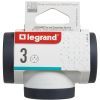 Сетевой разветвитель LEGRAND ПРЕМІУМ 3х2К+З бокові розетки, колір Білий/Чорний (694520) изображение 4