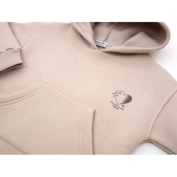 Кофта детская Toontoy худи флисовая (24907-110G-beige) изображение 3