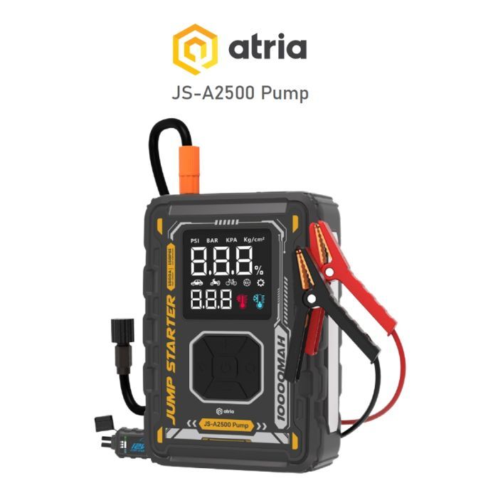 Пуско зарядний пристрій Atria 8000mAh 1000A QC18W Pump LED ліхтар (JS-A2500 Pump)