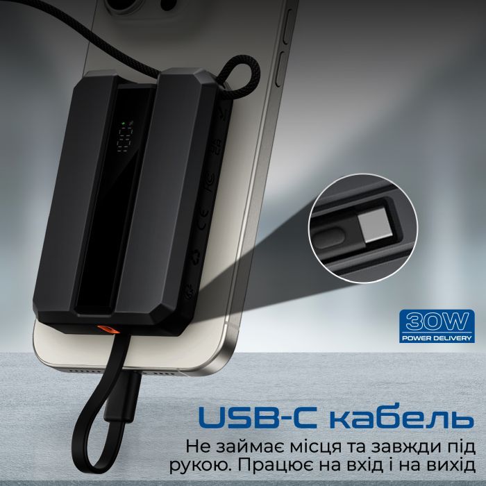 Батарея універсальна Promate 10000mAh PD/30W, iWatch charging (neo-10.black) зображення 5