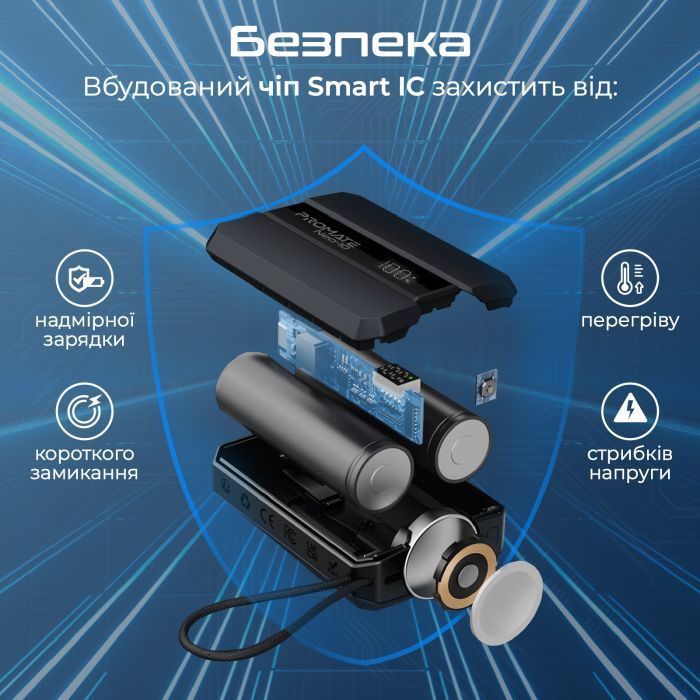 Батарея універсальна Promate 10000mAh PD/30W, iWatch charging (neo-10.black) зображення 8