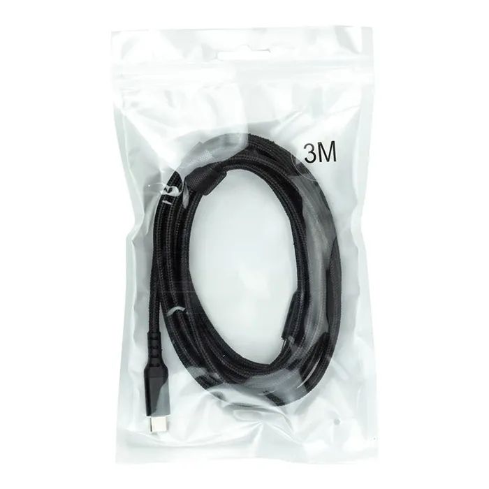 Дата кабель USB-C to USB-C 3.0m PD60W black San Guan (CA914104) изображение 4