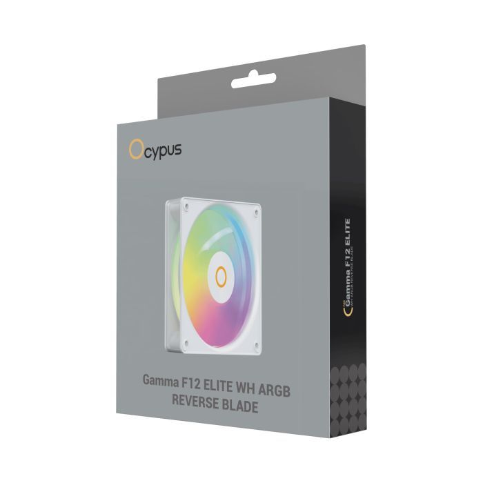 Кулер до корпусу OCYPUS GAMMA F12 ELITE WH ARGB REVERSE BLADE (GAMMA-F12-WH1AM01E-GL) зображення 8