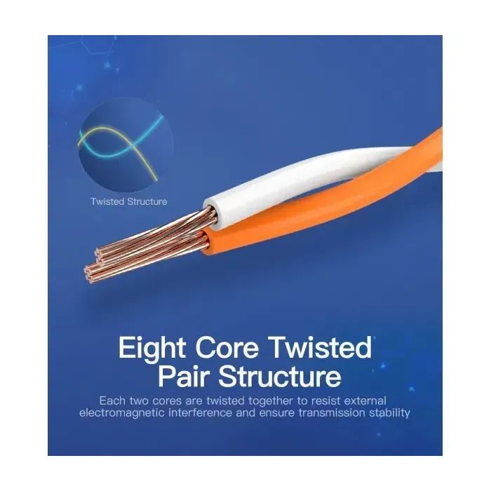 Патч-корд 0.5м, FTP cat 7 RJ-45 black Vention (ICABD) зображення 4