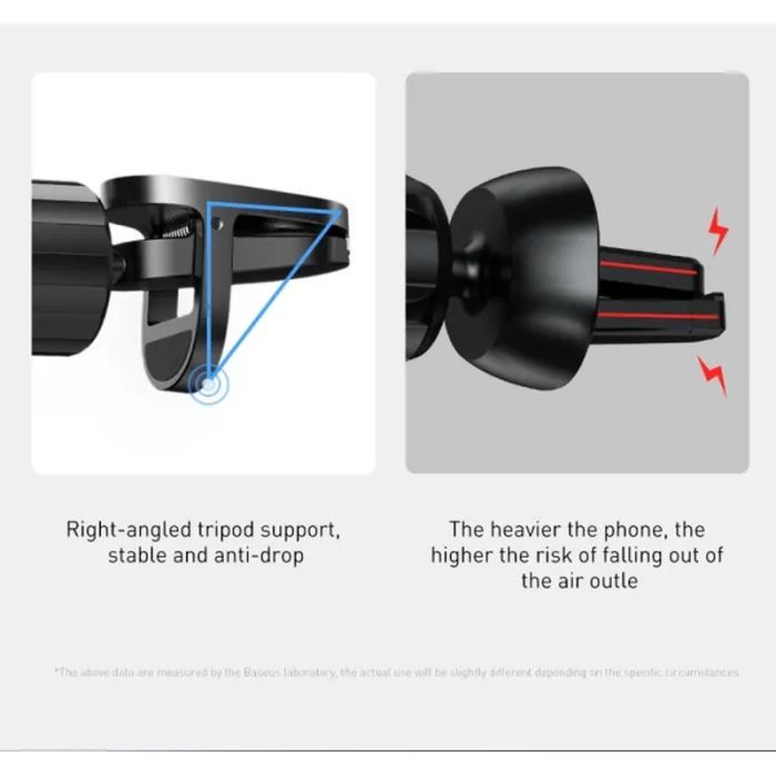 Универсальный автодержатель Baseus Glaze Cravity Car Mount Black (SUYL-LG01) изображение 8
