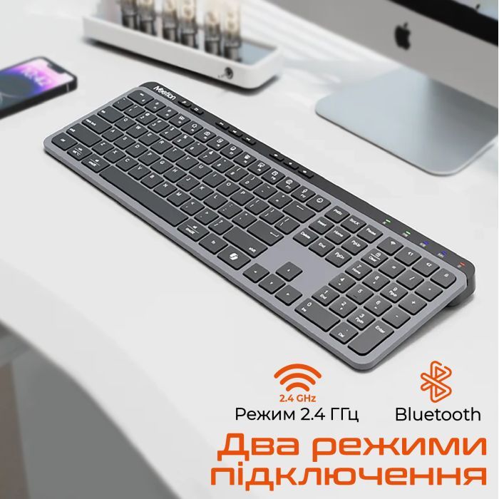Клавиатура Meetion WK330 Wireless/Bluetooth Black (MT-WK330-A-RUA) изображение 4
