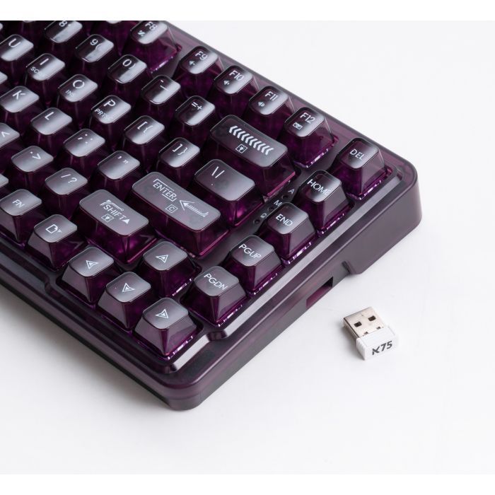 Клавіатура Thunderobot K75 TKL RGB Tri-mode Violet Mist Moon Switch Purple (6932066305550) зображення 8