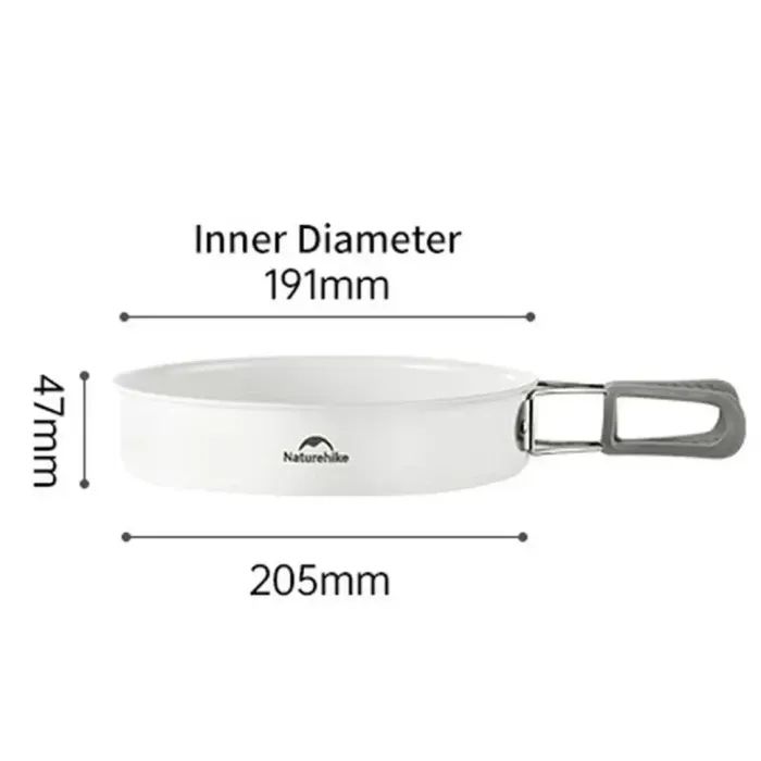 Сковорода туристическая Naturehike CNK2450CF013 17,5 см, алюміній, біла (6927595711026) изображение 2