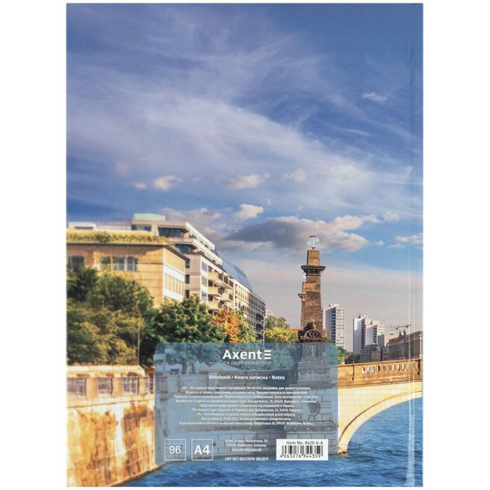Книга записная Axent A4 City, Berlin, 96 листов клетка (8425-6-A) изображение 5