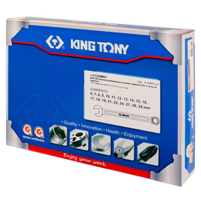 Ключ KING TONY комбинированный 20 шт (9-1220MRV) изображение 3