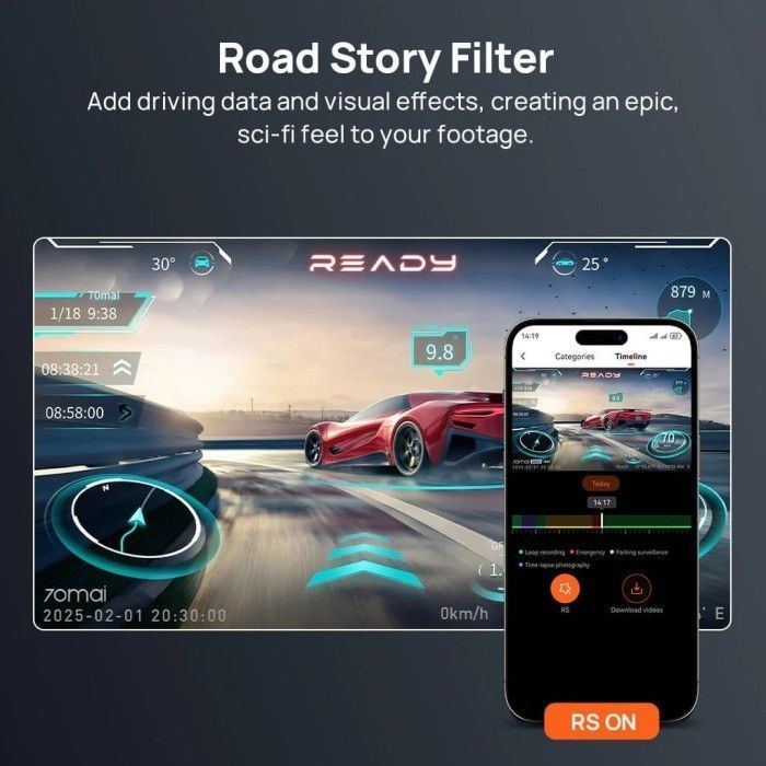 Відеореєстратор Xiaomi 70mai Dash Cam 4K A800SE (1182549) зображення 13