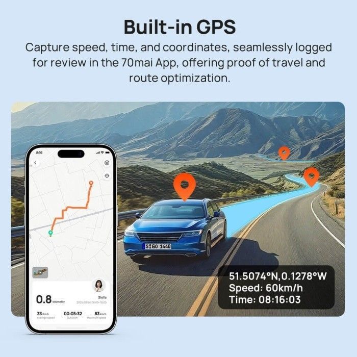 Видеорегистратор Xiaomi 70mai Dash Cam 4K A800SE (1182549) изображение 8