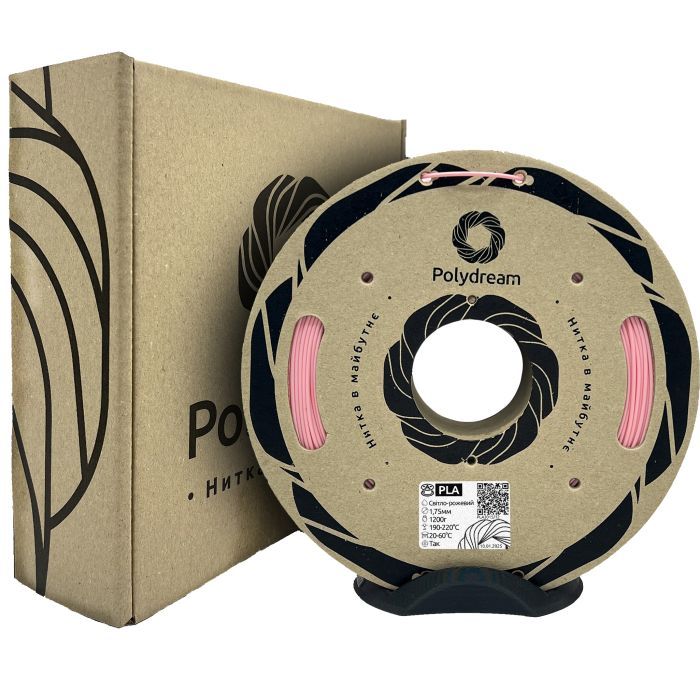 Пластик для 3D-принтера Polydream PLA 1,75mm 1,2кг Pink light (PLA3015/12) изображение 2