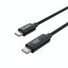 Дата кабель USB-C to USB-C 1.2m PD100W digital display silicone Choetech (XCC-1064)