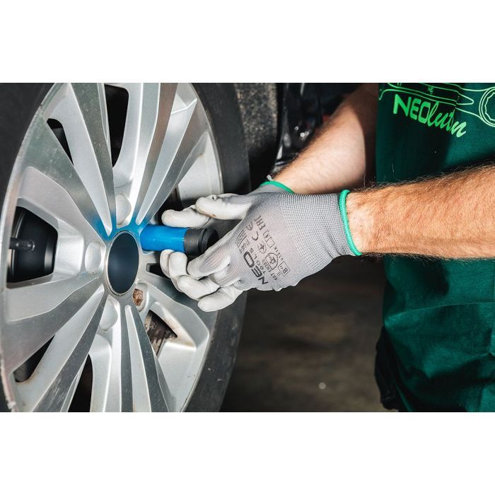 Захисні рукавиці Neo Tools поліестер з поліуретановим покриттям, р.8, сірий 12шт (97-646-8) зображення 6
