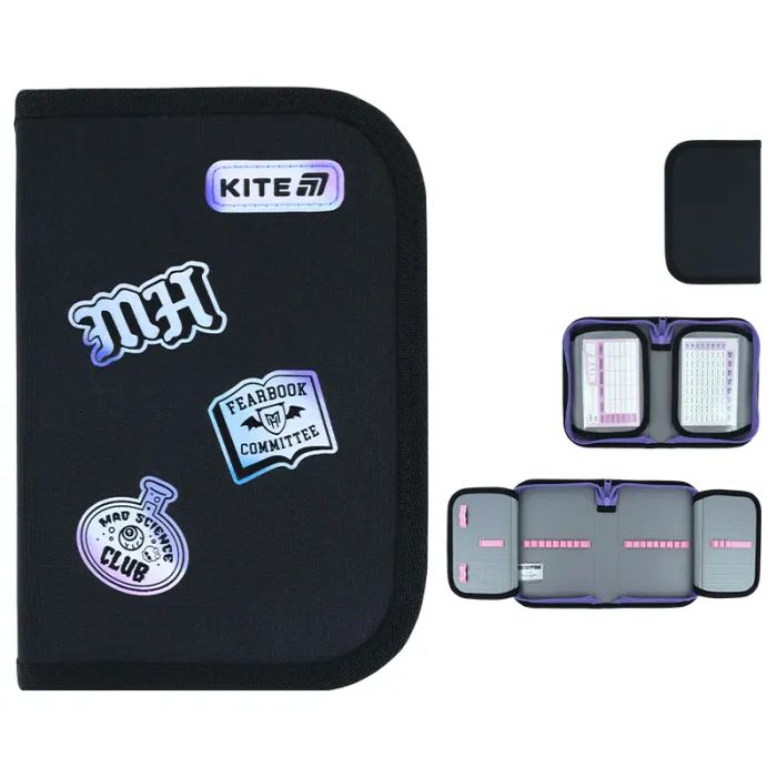 Пенал Kite Monster High 622, без наповнення, 1 відділення, 2 відвороти (MH26-622)