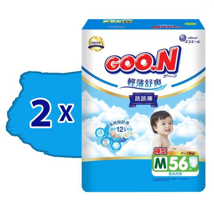 Подгузники GOO.N Slim & Comfortable Розмір 3 M 7-12 кг 56 шт (21001091) изображение 2