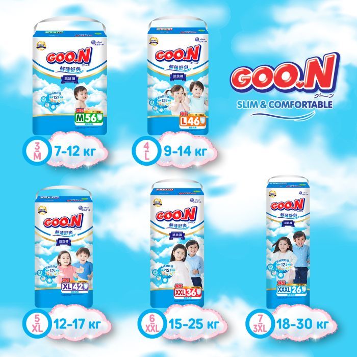 Подгузники GOO.N Slim & Comfortable Розмір 3 M 7-12 кг 56 шт (21001091) изображение 9