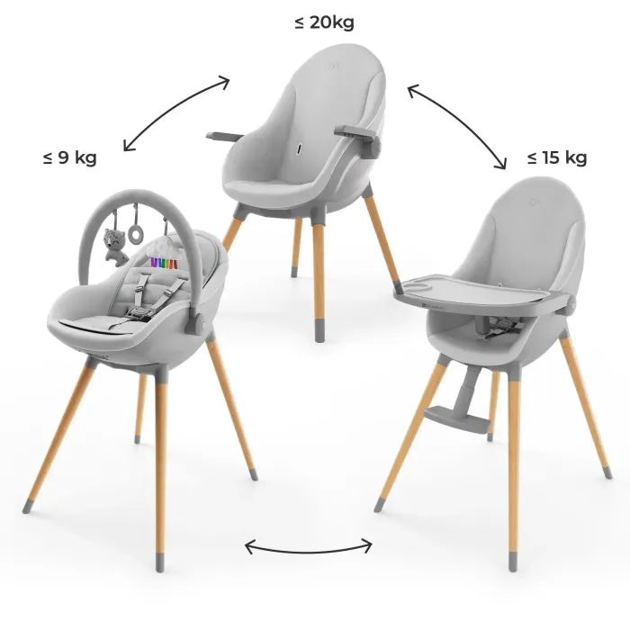 Стілець для годування Kinderkraft 2 в 1 Fini Up Beige (5902533930104) зображення 6