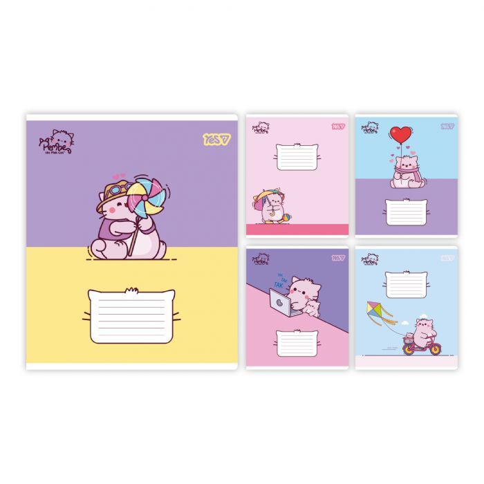 Зошит Yes Pembe the Cat А5 18 аркушів лінія (769046)