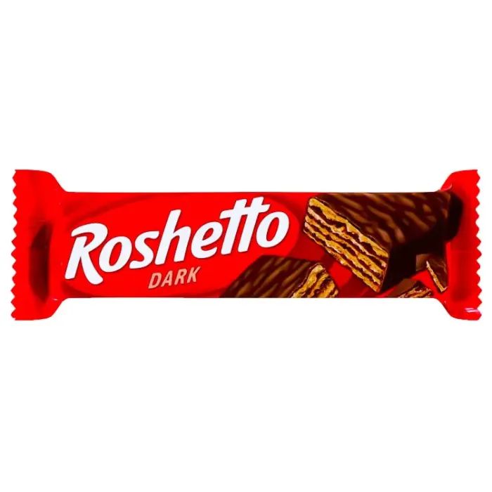 Батончик Roshen вафельний Roshetto чорний шоколад 34 г (607585)