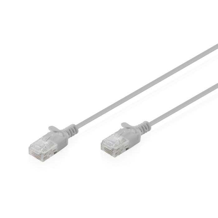 Патч-корд 0.3м, UTP, cat.6, Sliim, AWG 32/7, Cu, LSZH, grey Digitus (DK-1618-003S)