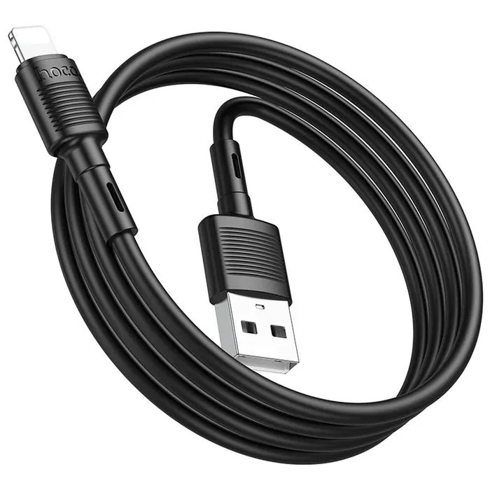 Дата кабель USB 2.0 AM to Lightning 1.0m 2.4A X83 white HOCO (6931474770875) изображение 3