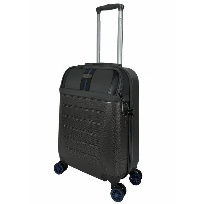 Валіза Semi Line 20" (S) Dark Brown/Blue Line (T5736-1) (DAS303803)