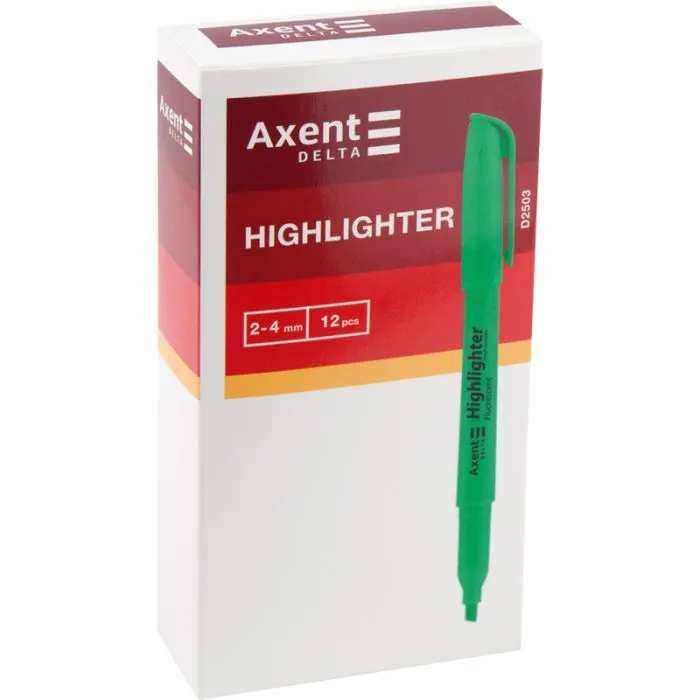 Маркер Axent Highlighter D2503, 2-4 мм клиноп. розовый (D2503-10) изображение 2