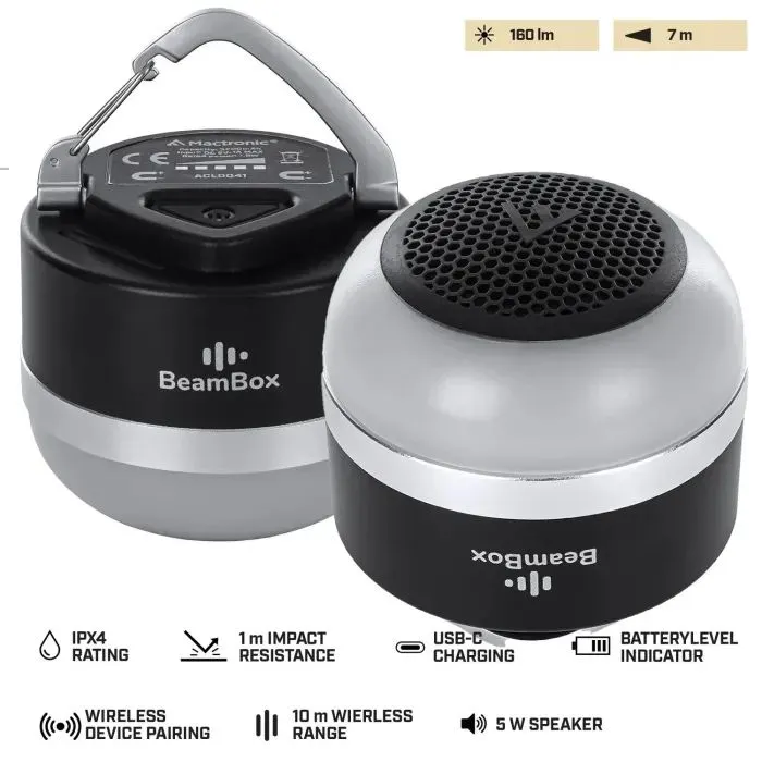 Фонарь Mactronic з колонкою BeamBox (160 Lm) Bluetooth Speaker USB-C (ACL0041) (DAS303959) изображение 8