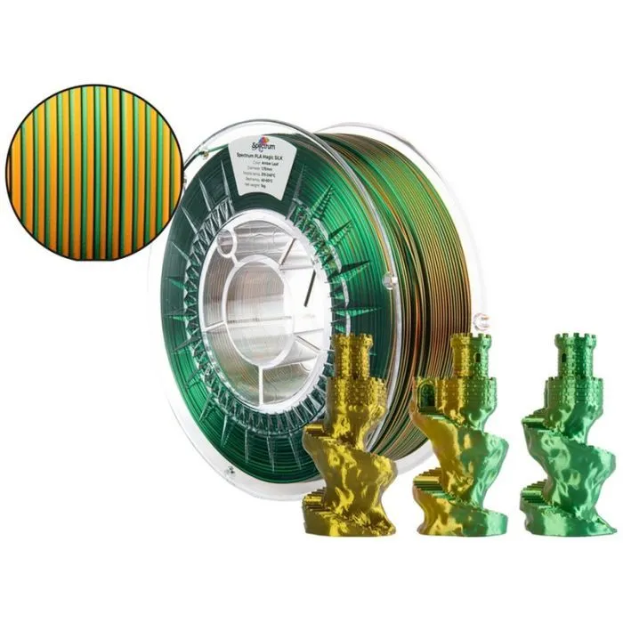 Пластик для 3D-принтера Spectrum PLA Magic SILK 1.75mm 1kg AmberLeaf (81409) зображення 3
